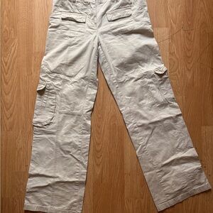 Women’s cream cargo pants